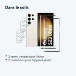 Contenu du colis – Verres Trempes et Protections Camera Arriere Transparent X2 Pour Samsung Galaxy S23 Ultra