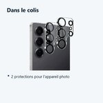 Contenu du colis – Verres Protection Camera Arriere Transparent X2 Pour Samsung Galaxy S25 Ultra