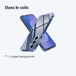Contenu du colis – Coque Pour Samsung Galaxy S25 FE Silicone Transparente Angles Renforces