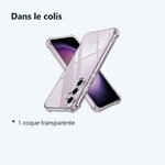 Contenu du colis – Coque Pour Samsung Galaxy S23 FE Silicone Transparente Angles Renforces