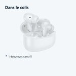 Contenu du colis – Ecouteurs Bluetooth 5,4 Blanc sans Fil Hi-FI Son Stéréo Microphones Intégrés USB-C Charge Rapide pour iOS