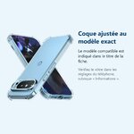 Accessoire ajusté au modèle exact – Coque Silicone Transparente Angles Renforces Pour Google Pixel 9 / Pixel 9 Pro