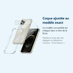 Accessoire ajusté au modèle exact – Coque Silicone Transparente Angles Renforces + Verre Trempe et Protection Camera Arriere