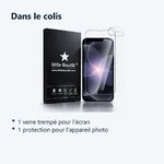 Contenu du colis – Verre Trempe et Protection Camera Arriere Transparent Pour iPhone 17e