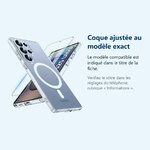 Accessoire ajusté au modèle exact – Coque Silicone Transparente Compatible Magsafe + Verre Trempe Pour Samsung Galaxy S25 Ult
