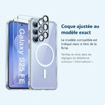 Accessoire ajusté au modèle exact – Coque Silicone Transparente Compatible Magsafe + Verres Trempes et Protections Camera Arr