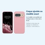 Accessoire ajusté au modèle exact – Coque Silicone Rose Pour Google Pixel 9 / Pixel 9 Pro