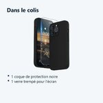 Contenu du colis – Coque Noir pour iPhone 13 Pro Max (6,7 pouces) et Verre Trempé Film Protection Ecran
