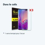 Contenu du colis – Verres Trempe Haute Resistance Pour Samsung S10Plus Pack X3 Protection Ecran