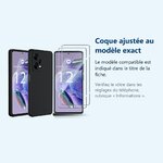 Accessoire ajusté au modèle exact – Coque Silicone Noir + 2 Verres Trempes Pour Xiaomi Redmi Note 12 Pro Plus