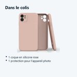 Contenu du colis – Coque Silicone Pour iPhone 11 Couleur Rose Protection Objectif Appareil Photo