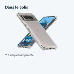 Contenu du colis – Coque Silicone Transparente Angles Renforces Pour Google Pixel 8 Pro