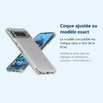 Accessoire ajusté au modèle exact – Coque Silicone Transparente Angles Renforces Pour Google Pixel 8 Pro