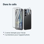 Contenu du colis – Verres Trempes et Protections Camera Arriere Transparent X2 Pour Samsung Galaxy S24 Plus