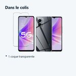 Contenu du colis – Coque Silicone Transparente + Vitre Protection Ecran Pour Oppo A77 5G / A57 5G