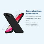 Accessoire ajusté au modèle exact – Coque Pour Google Pixel 10a Silicone Noir + 2 Verres Trempes