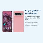 Accessoire ajusté au modèle exact – Coque Silicone Rose Pour Google Pixel 8 Pro
