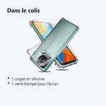 Contenu du colis – Coque Pour Xiaomi Redmi 10C Silicone 4 Coins Renforces + Verre Trempe