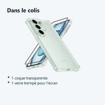 Contenu du colis – Coque Pour Samsung Galaxy S26 Ultra Silicone Transparente Angles Renforces + Verre Trempe