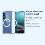 Accessoire ajusté au modèle exact – Coque Silicone Transparente Compatible Magsafe Pour Samsung Galaxy S25