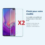 Accessoire ajusté au modèle exact – X2 Verre trempé Incurvé Samsung Galaxy S10 Plus Couverture Complète Protection Ecran Prot