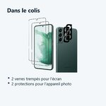 Contenu du colis – Verres Trempes et Protections Camera Arriere X2 Pour Samsung Galaxy S22 Plus