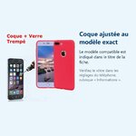 Accessoire ajusté au modèle exact – Coque Silicone pour iPhone Xr Rouge Antichoc + 2 Verres Trempes
