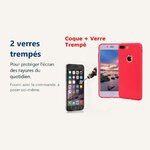 Verre trempé pour protéger lécran – Coque Silicone pour iPhone Xr Rouge Antichoc + 2 Verres Trempes