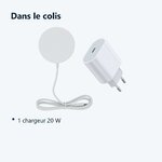 Contenu du colis – Pack Adaptateur Secteur 20W + Chargeur rapide a induction 15W pour Samsung Galaxy S23 /S22 / S21 / A53