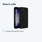 Contenu du colis – Coque avec Anneau Couleur Noir Pour Samsung Galaxy S23 Plus 5G