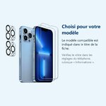 Accessoire ajusté au modèle exact – Verres Trempes et Protections Camera Arriere X2 Pour iPhone 13 Pro Max