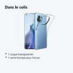Contenu du colis – Coque Silicone Transparente + Verre Trempe Pour Xiaomi Mi 11 Lite