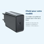 Accessoire ajusté au modèle exact – Chargeur USB-C Noir 20W pour Samsung / Xiaomi / Oppo / Sony