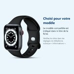 Accessoire ajusté au modèle exact – Bracelet compatible apple watch 38mm 40mm 41mm Serie 9 8 7 6 5 4 3 2 SE - Taille S - Sili