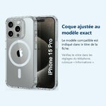 Accessoire ajusté au modèle exact – Coque Silicone Transparente Compatible Magsafe Pour iPhone 15 Pro