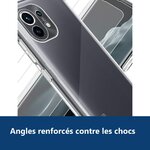 Vue de détail – Coque Silicone Transparente Angles Renforces + 2 Verres Trempes Pour Xiaomi Mi 11 Lite