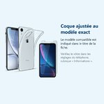 Accessoire ajusté au modèle exact – Coque Silicone transparente + Verre Trempe pour iPhone Xr