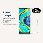 Verre trempé pour protéger lécran – Verres Trempe Haute Resistance Pour Xiaomi Redmi Note 9S / 9 Pro / 9 Pro Max Pack X2 Pro