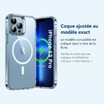 Accessoire ajusté au modèle exact – Coque MagSafe Transparente pour Apple iPhone 13 Pro –