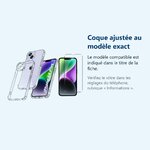 Accessoire ajusté au modèle exact – Coque Antichoc Angles Renforcés pour Apple iPhone 14 Plus + Verre Trempé –