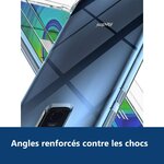 Vue de détail – Coque Silicone Transparente Angles Renforces + 2 Verres Trempes Pour Xiaomi Redmi Note 9