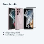 Contenu du colis – Coque Silicone Transparente + Verre Trempe Pour Samsung Galaxy S22 Ultra 5G