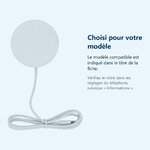 Accessoire ajusté au modèle exact – Chargeur sans fil à induction QI Charge Rapide magnétique -15W Blanc pour Samsung / Oppo