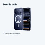 Contenu du colis – Coque Silicone Transparente Compatible Magsafe Pour iPhone 17 Pro Max