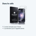 Contenu du colis – Verres Trempes et Protections Camera Arriere Transparent X2 Pour iPhone 17e
