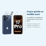 Accessoire ajusté au modèle exact – Coque Silicone Transparente + Verres Trempes et Protections Camera Arriere Transparent X2