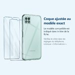 Accessoire ajusté au modèle exact – Coque Silicone Transparente + 2 Verres Trempes Pour Samsung A22 5G