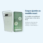 Accessoire ajusté au modèle exact – Coque Silicone Transparente + 2 Vitres Protection Ecran Pour Google Pixel 7 5G