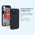 Accessoire ajusté au modèle exact – Coque Silicone Couleur Noire + Verre Trempe Pour iPhone 12 / 12 Pro