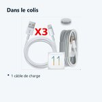 Contenu du colis – X3 Cable Usb pour Iphone 5 / 5S /SE PACK X3